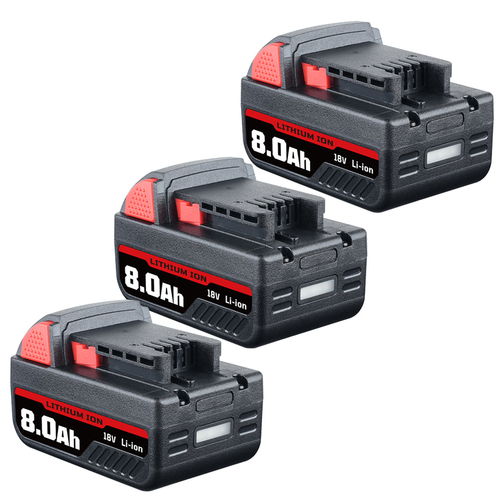 For Milwaukee 18V Battery 8.0Ah Replacement | M18 Batteries 3 Pack