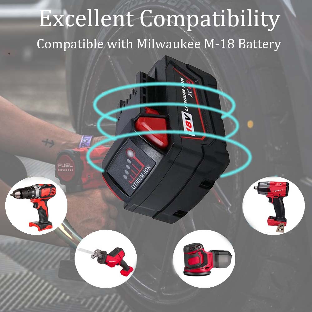 For Milwaukee 18V Battery 8.0Ah Replacement | M18 Batteries 2 Pack