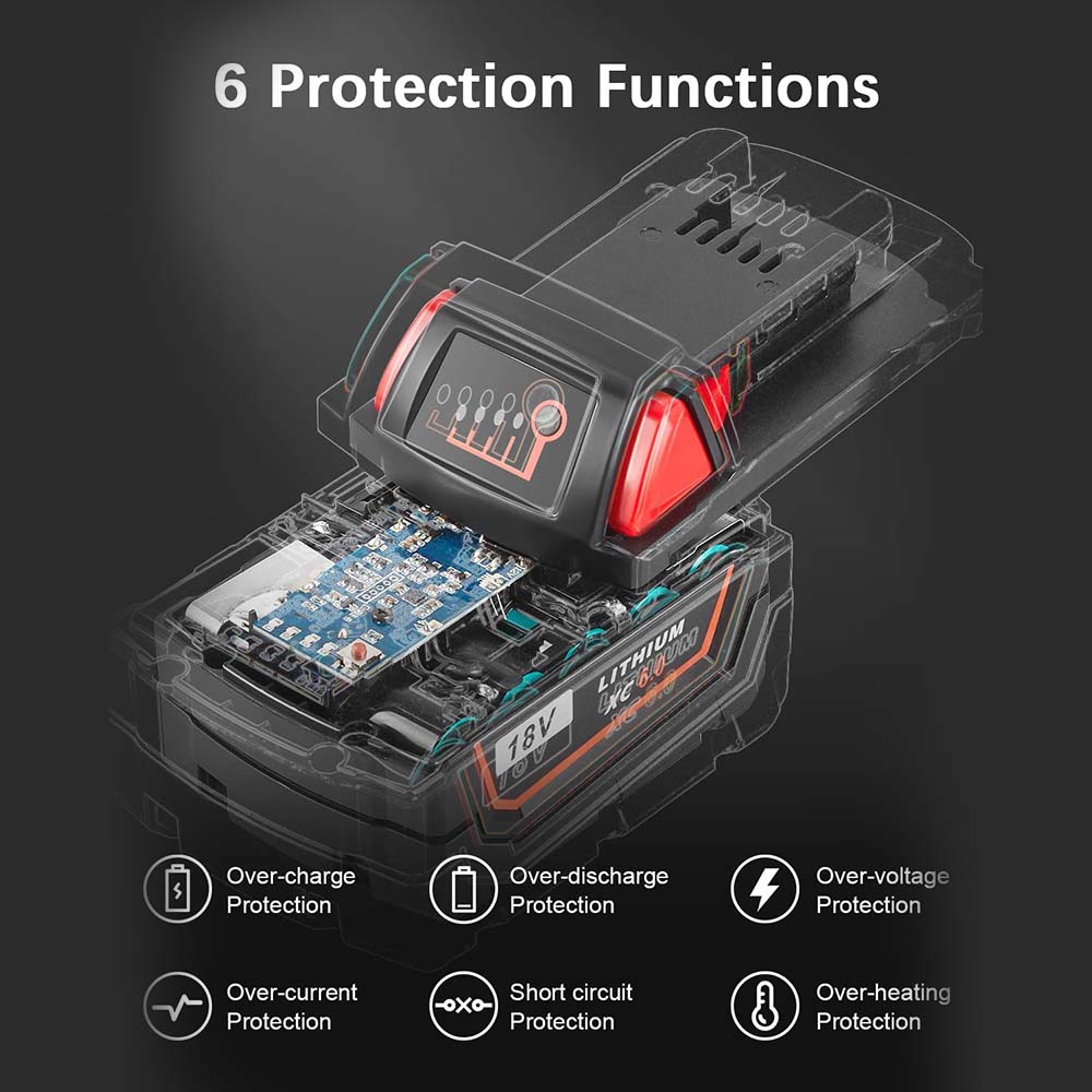 For Milwaukee 18V Battery 8.0Ah Replacement | M18 Battery