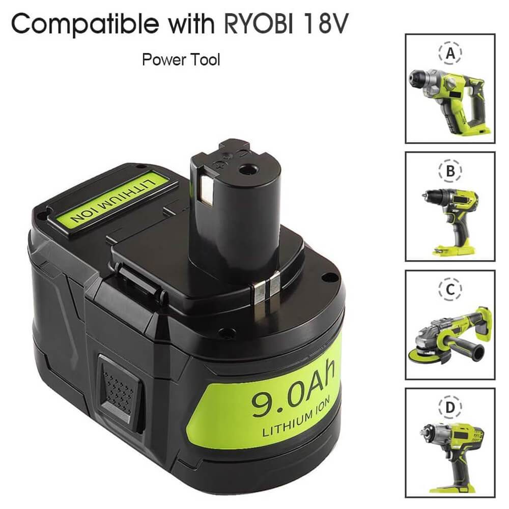 For Ryobi 18V 9.0Ah Battery Replacement | P108 batteries 2 Pack