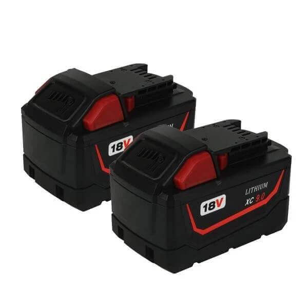 For Milwaukee 18V Battery 9Ah Replacement | M18 Batteries 2 Pack