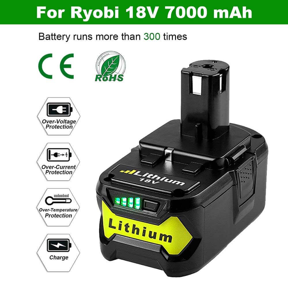 For 18V Ryobi Battery Replacement | P108 7.0Ah Li-ion Battery 2 Pack