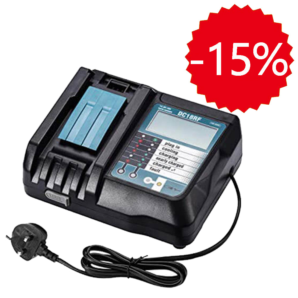 Clearance | For Makita DC18RF/RC Li-ion Rapid Replacement Battery Charger | 14.4V-18V with Digital Display