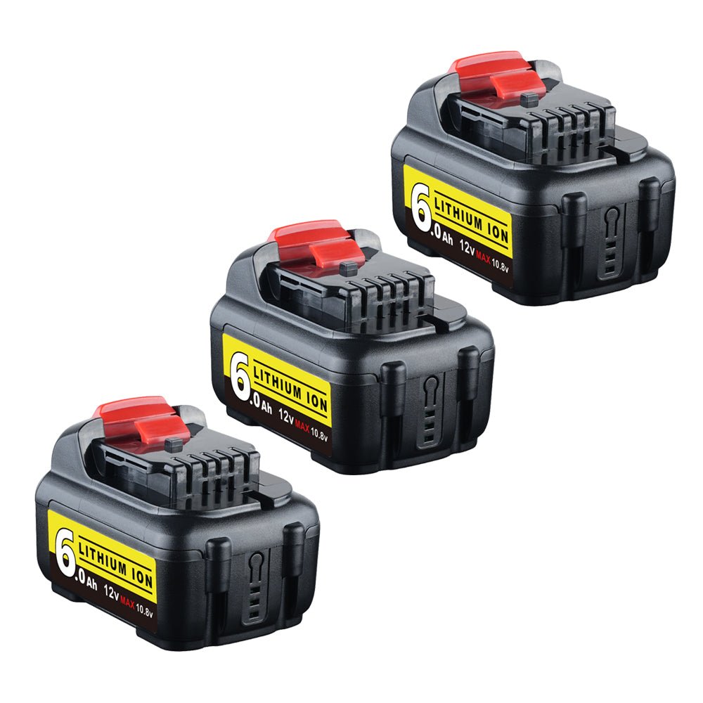 12V 6.0AH für Dewalt Li - ion Akku Ersatz 3 Stück|DCB120 DCB123 DCB127 - Dasbatteries