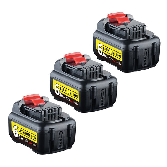 12V 6.0AH für Dewalt Li - ion Akku Ersatz 3 Stück|DCB120 DCB123 DCB127 - Dasbatteries