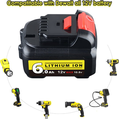 12V 6.0AH für Dewalt Li - Ion Akku Ersatz DCB120 DCB123 DCB127 - Dasbatteries
