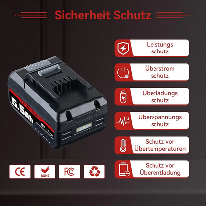 2 pcs HSL1810 18V 5.5Ah battery replacement for Einhell Power X-Change Li-ion battery Compatible with all Einhell 18V tool batteries with LED display