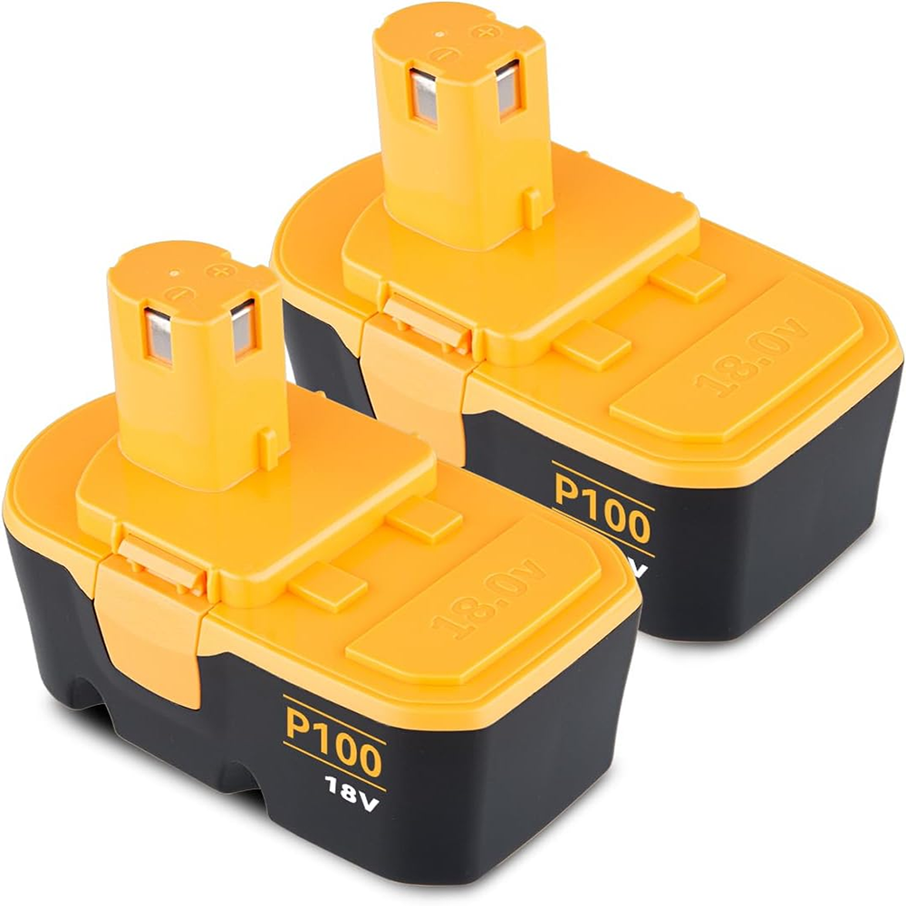 2Pack 4.8Ah Replacement Battery for Ryobi 18V P100 (Ni-MH)