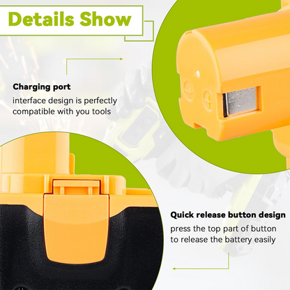 6Pack 4.8Ah Replacement Battery for Ryobi 18V P100 (Ni-MH)
