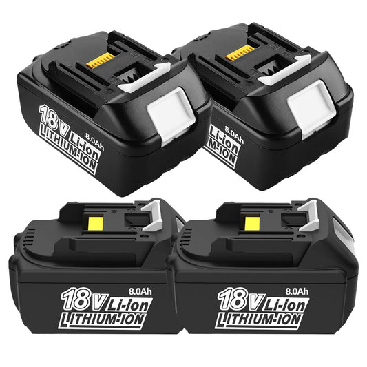 Clearance | For Makita 18V Battery 8.0Ah Replacement | BL1860 Li-ion Batteries 4 Pack