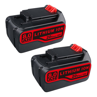 2 STÜCK für Black&Decker 20V Max (18V) 8.0Ah Li - Ion LBXR4020 Akku Ersatzakku - Dasbatteries