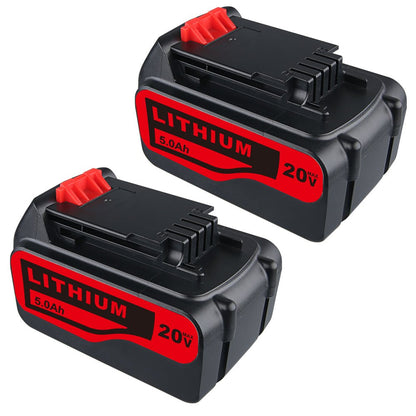 20V Max (18V) 5,0Ah für Black&Decker Li - Ion LBXR4020 Akku Ersatzakku 2 STÜCK - Dasbatteries