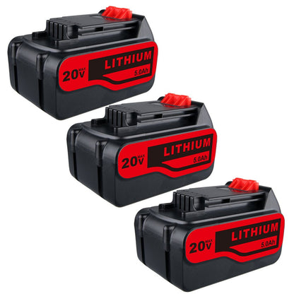 20V Max (18V) 5,0Ah für Black&Decker Li - Ion LBXR4020 Akku Ersatzakku 3 STÜCK - Dasbatteries