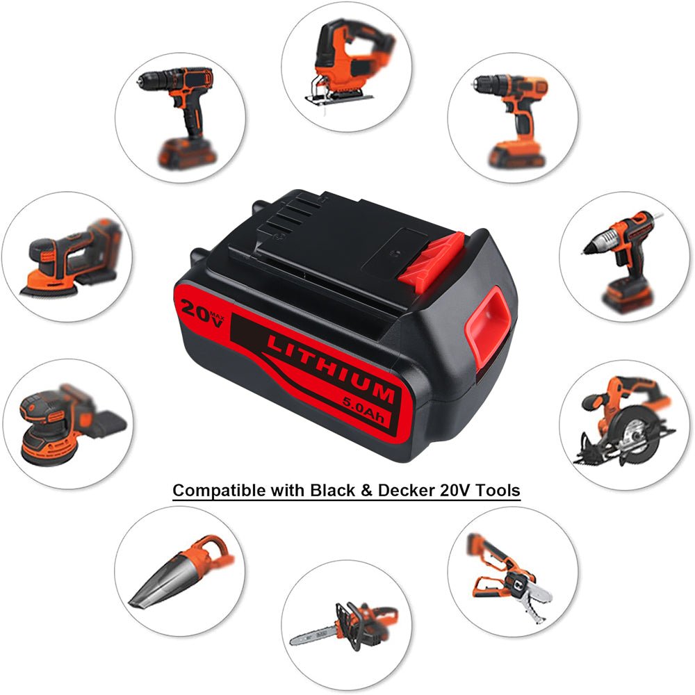 20V Max (18V) 5,0Ah für Black&Decker Li - Ion LBXR4020 Akku Ersatzakku 3 STÜCK - Dasbatteries