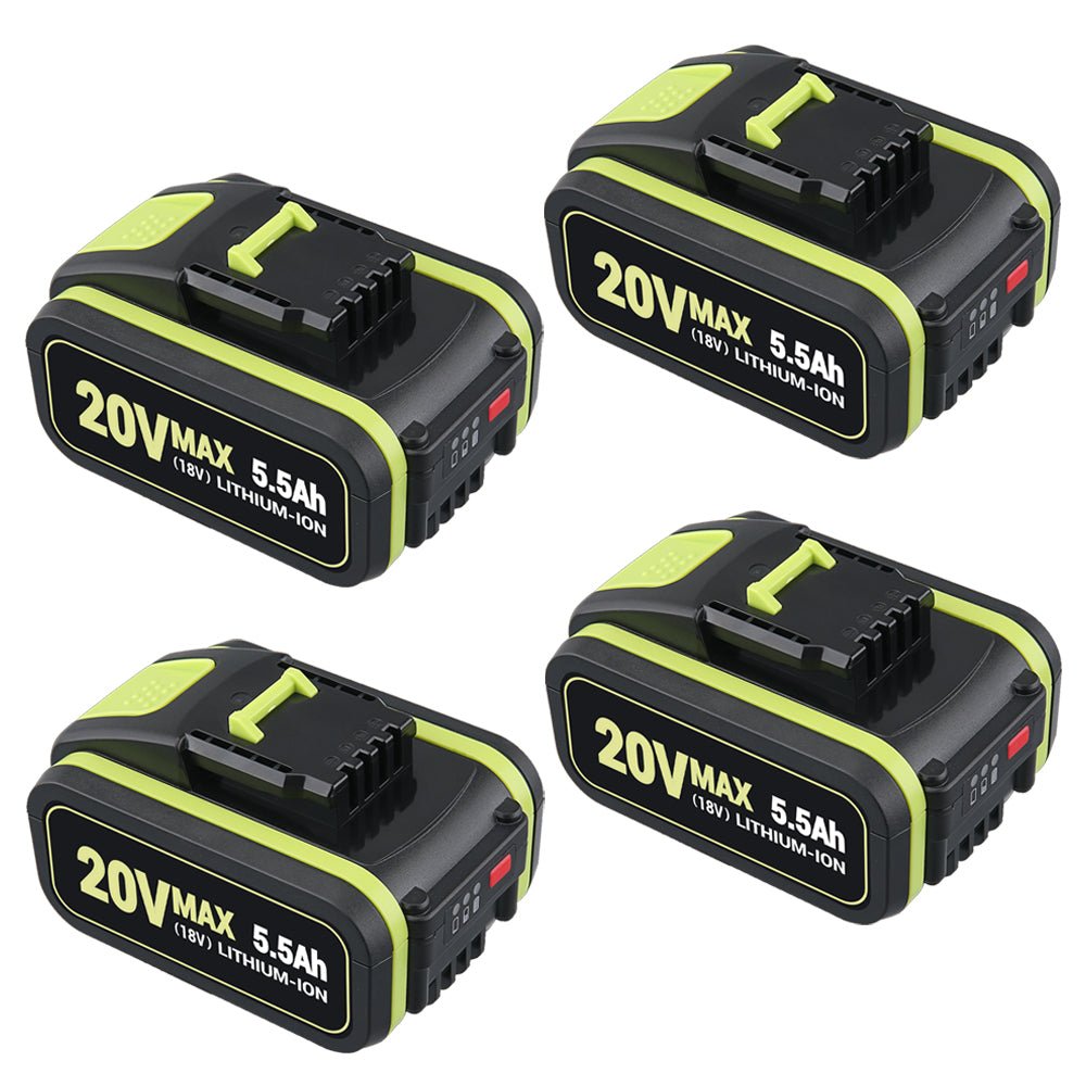 20V Max 5.5Ah Lithium Batterie für Worx WA3579 WA3520 WA3575 WA3578 WA3525 WG160 4 - Stück - Dasbatteries