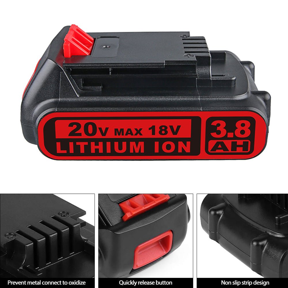 20V MAX/18V für Black and Decker LBXR20 3.8Ah Li - ion Akku Ersatz - Dasbatteries
