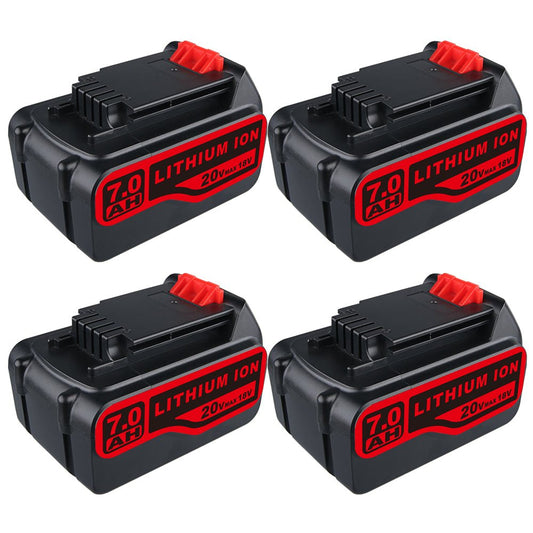 4 STÜCK für Black&Decker 20V Max (18V) 7.0Ah Li - Ion LBXR4020 Akku Ersatzakku - Dasbatteries