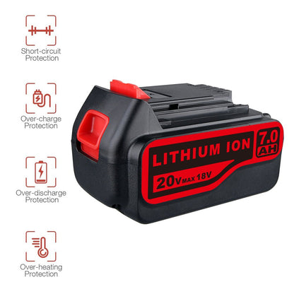 4 STÜCK für Black&Decker 20V Max (18V) 7.0Ah Li - Ion LBXR4020 Akku Ersatzakku - Dasbatteries