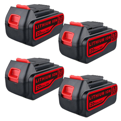 4 STÜCK für Black&Decker 20V Max (18V) 8.0Ah Li - Ion LBXR4020 Akku Ersatzakku - Dasbatteries