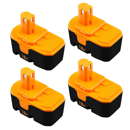 4Pack 4.8Ah Replacement Battery for Ryobi 18V P100 (Ni-MH)