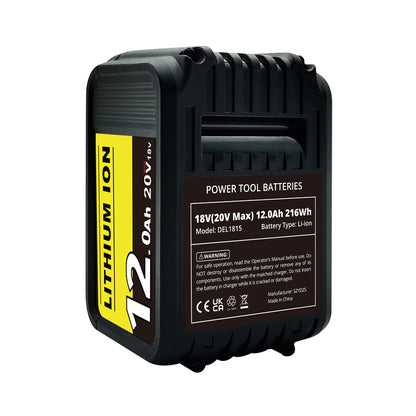 For Dewalt 18V XR Battery 12Ah Replacement | DCB184 DCB205 Lithium Batteries 2 Pack