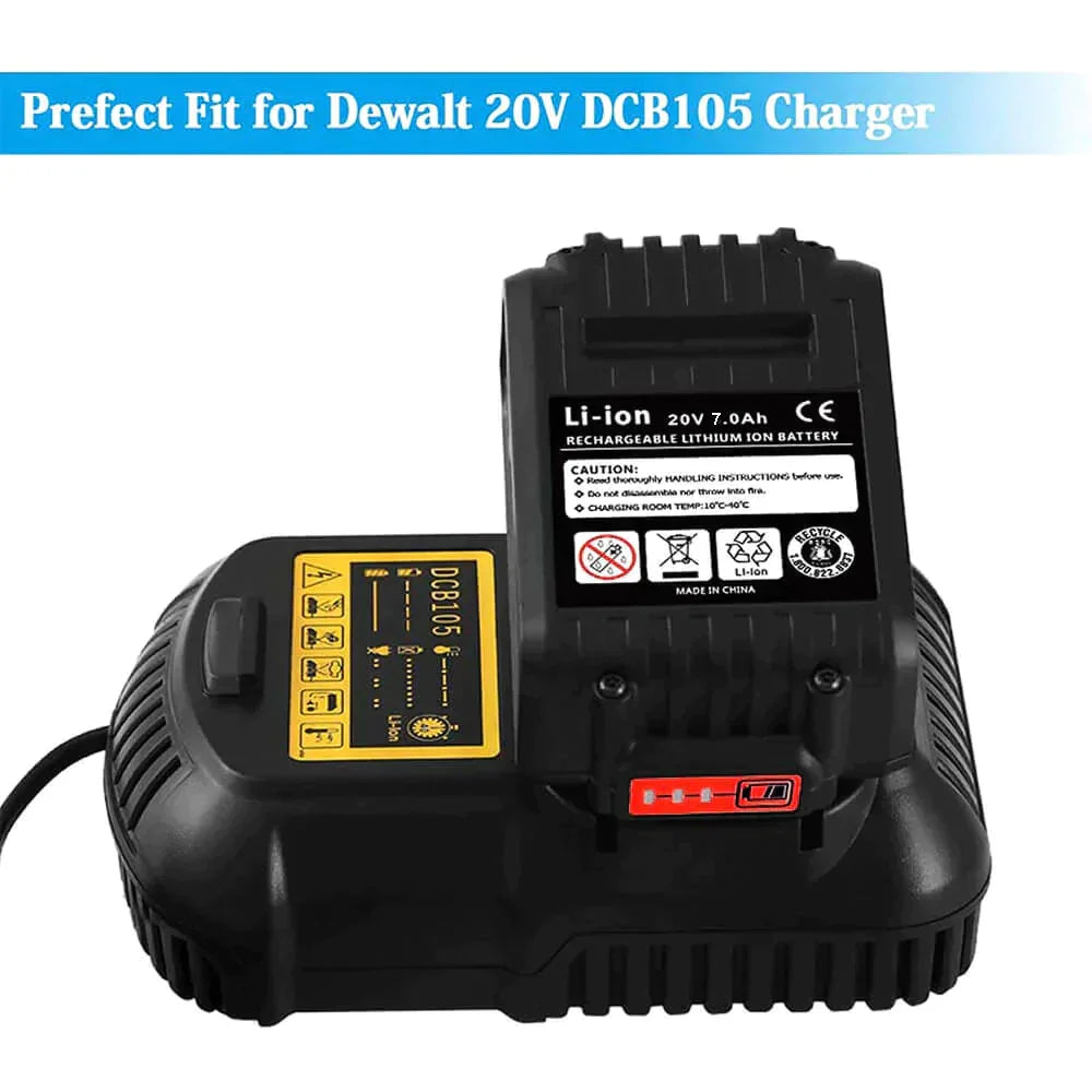 3 Pack For DeWalt 7.0Ah Battery | 20V Max Li-ion Battery DCB200 DCB206 DCB201 DCB203 DCB180 - Triple-Batteries