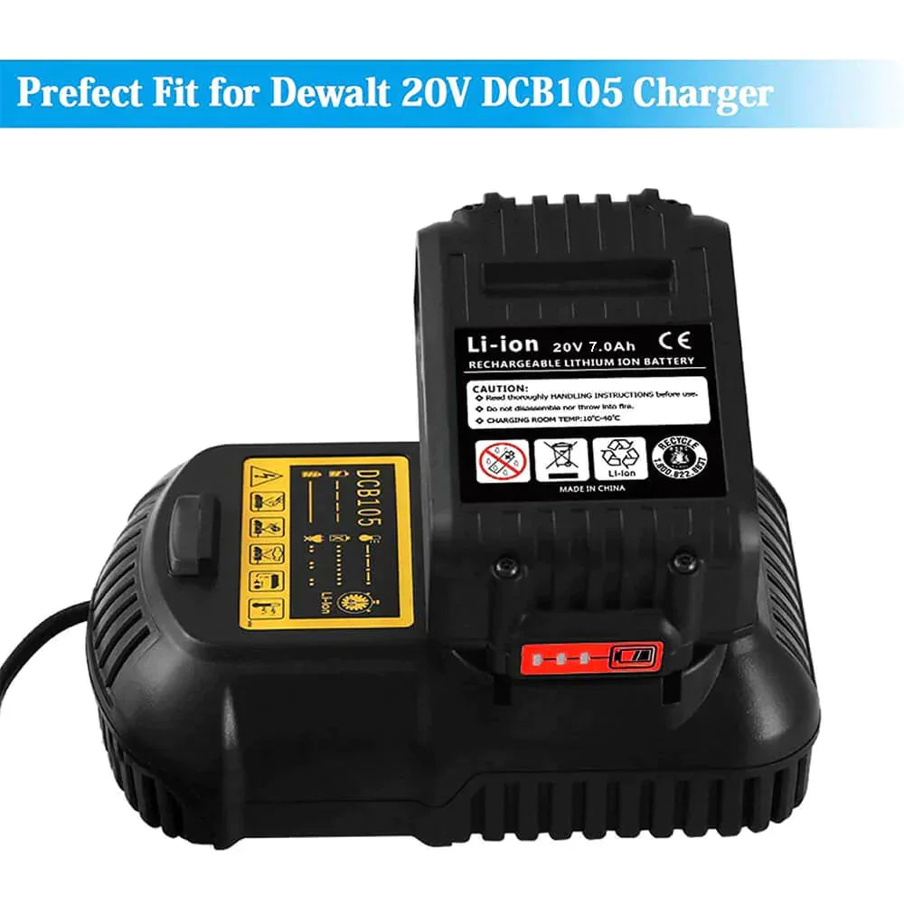 For DeWalt 7.0Ah Battery | 20V Max Li-ion Battery DCB200 DCB206 DCB201 DCB203 DCB180 - Triple-Batteries