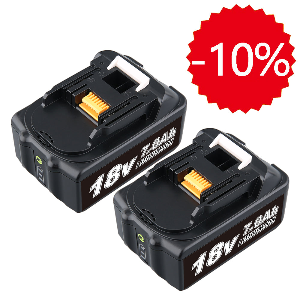 Clearance | For Makita 18V Battery 7.0Ah Replacement | BL1860B Batteries 2 Pack(LED Indicator)