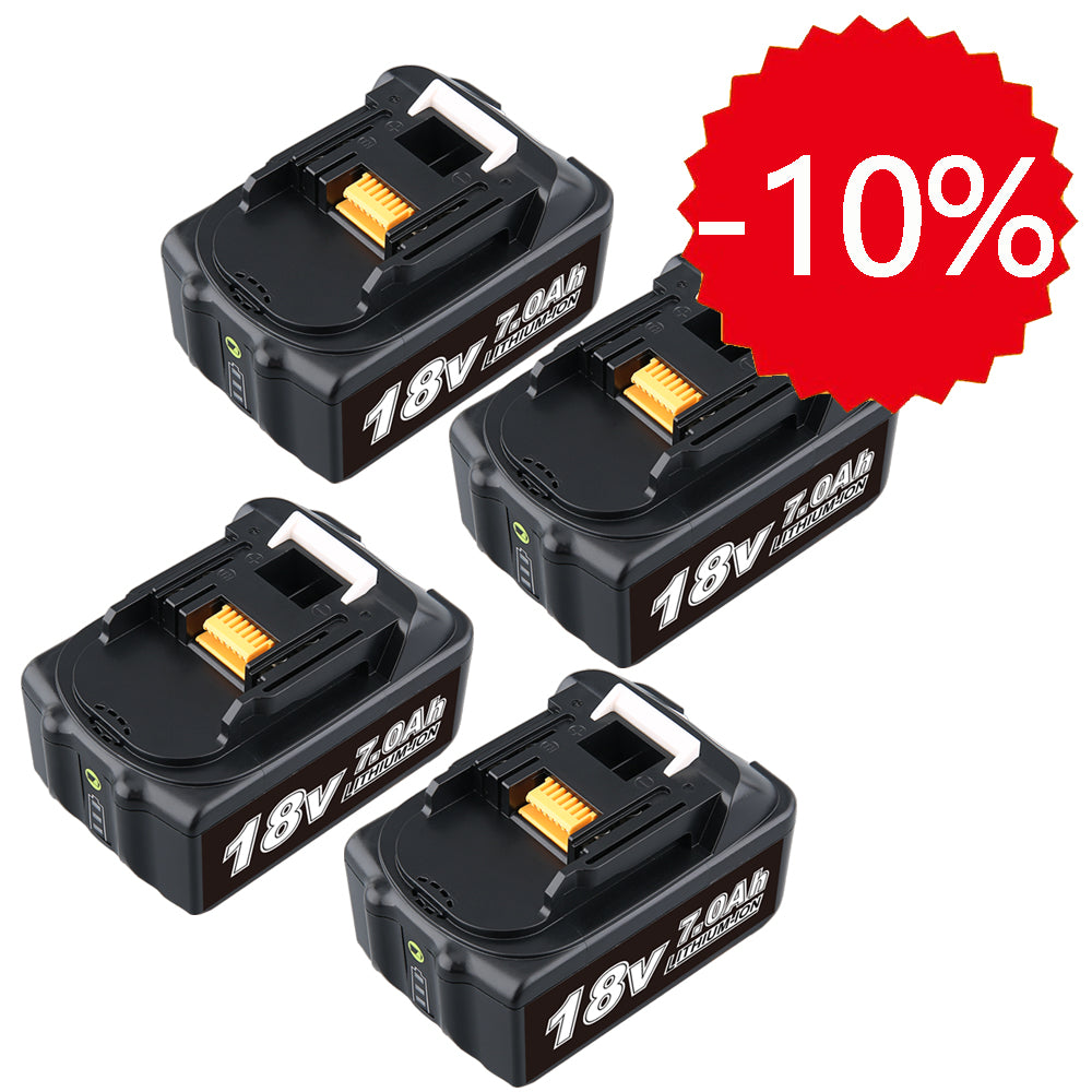 Clearance | For Makita 18V Battery 7.0Ah Replacement | BL1860B Batteries 4 Pack(LED Indicator)
