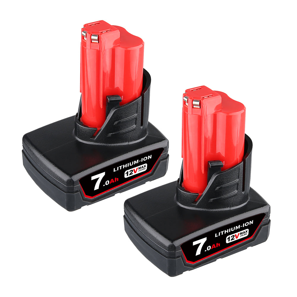 For Milwaukee M12 7.0Ah Replacement Battery | M12B Batteries 2 Pack