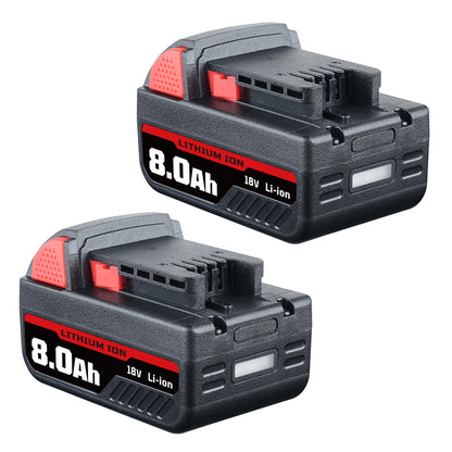 For Milwaukee 18V Battery 8.0Ah Replacement |  M18 Batteries 2 Pack