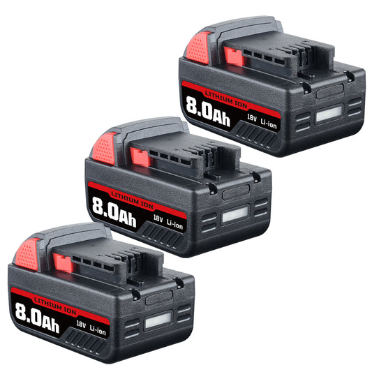 For Milwaukee 18V Battery 8.0Ah Replacement |  M18 Batteries 3 Pack