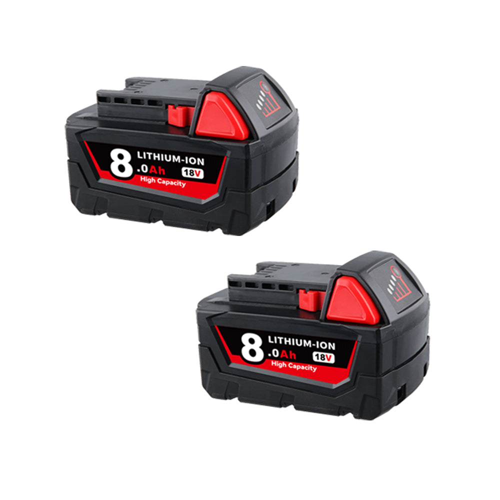 For Milwaukee 18V Battery 8.0Ah Replacement |  M18 Batteries 2 Pack