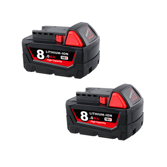 For Milwaukee 18V Battery 8.0Ah Replacement |  M18 Batteries 2 Pack