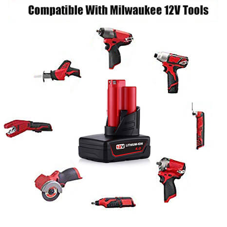 For Milwaukee 12V 12.0Ah Battery Replacement | M12 Battery
