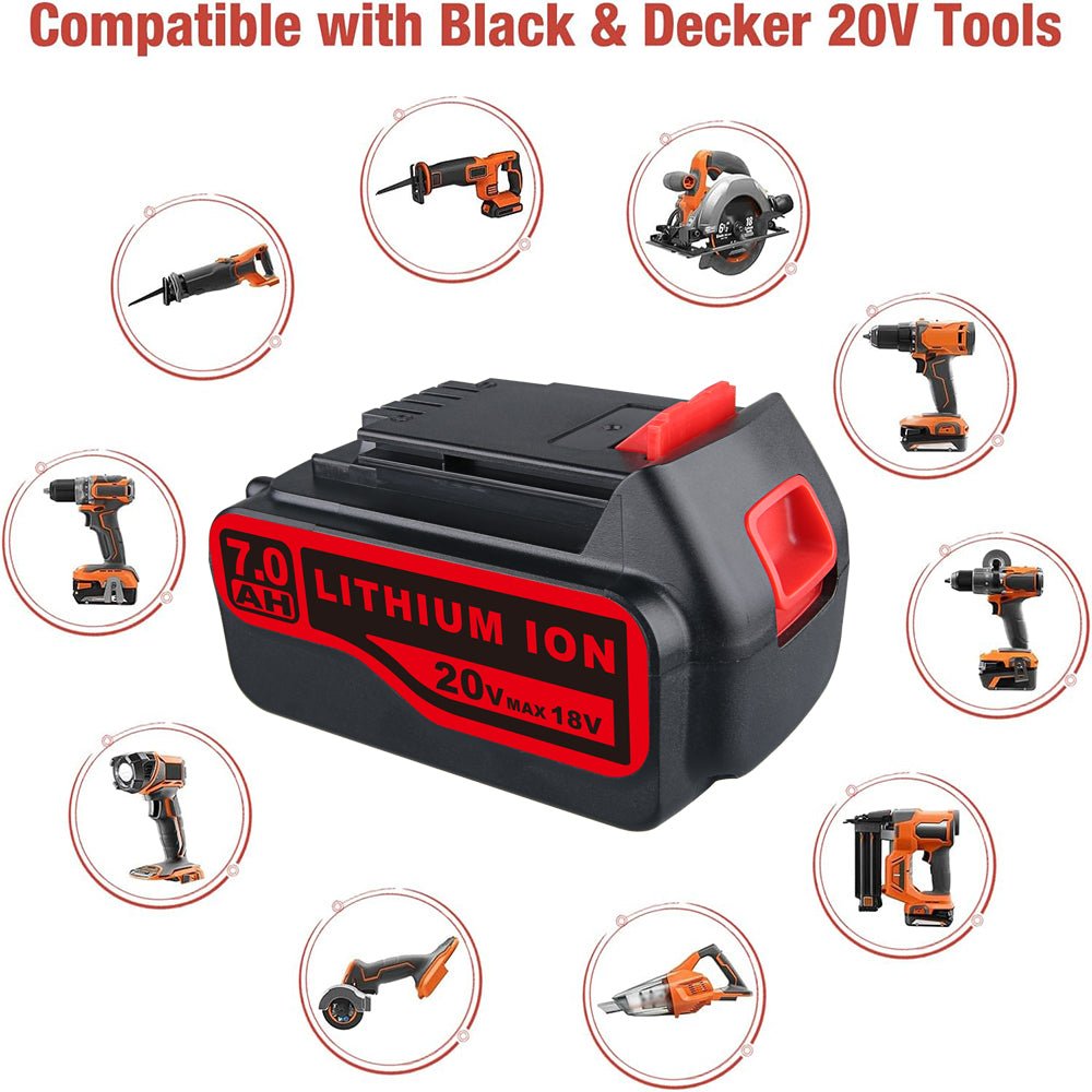 für Black&Decker 20V Max (18V) 7.0Ah Li - Ion LBXR4020 Akku Ersatzakku - Dasbatteries