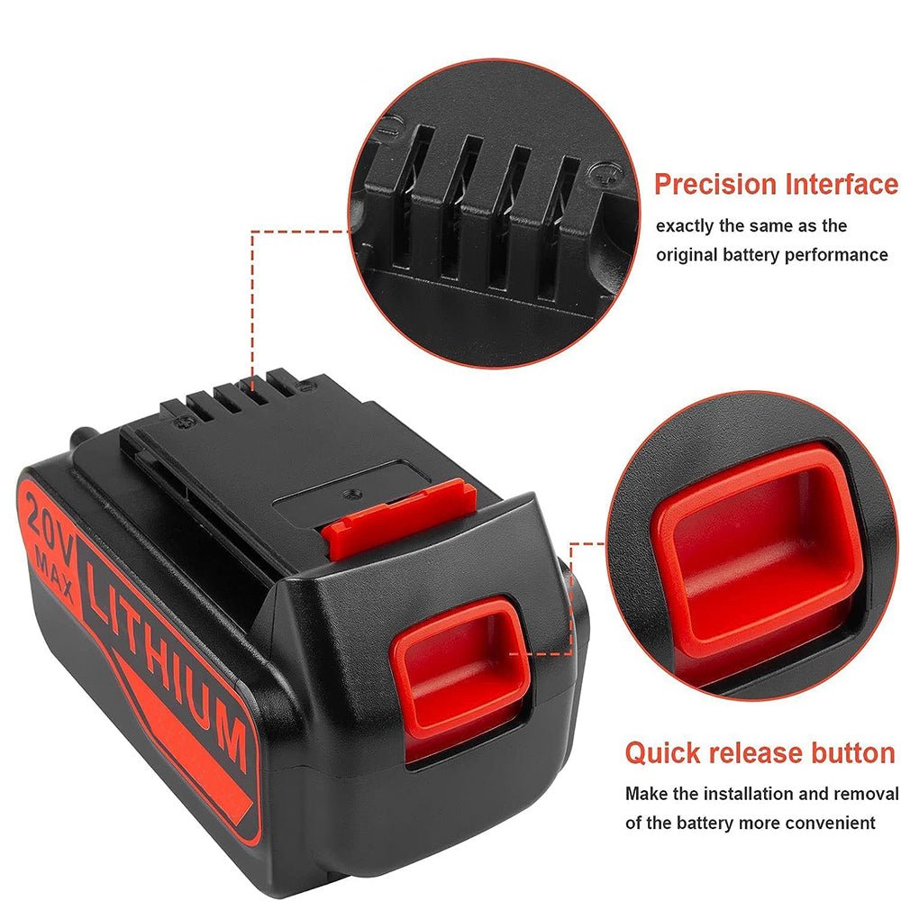 für Black&Decker 20V Max (18V) 8.0Ah Li - Ion LBXR4020 Akku Ersatzakku - Dasbatteries