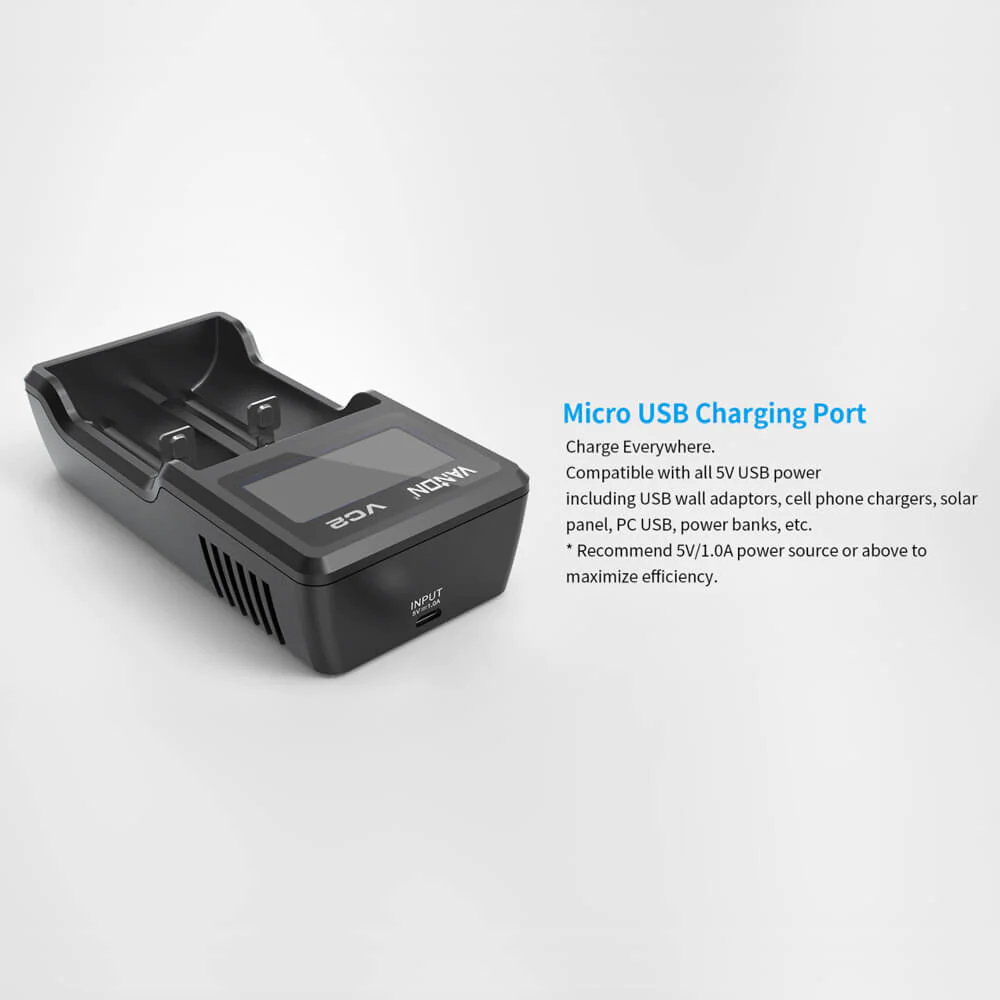 VC2 intelligent charger For 18650 lithium battery