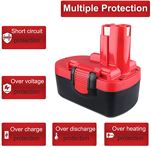 For Bosch 18V Battery 4.6Ah Replacement | BAT181 Ni-HM Batteries 3 Pack