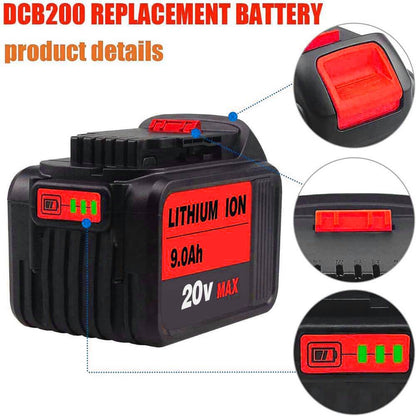 For DeWalt XR Battery 18V/20V 9Ah | DCB200 Replacement Battery 4 pack