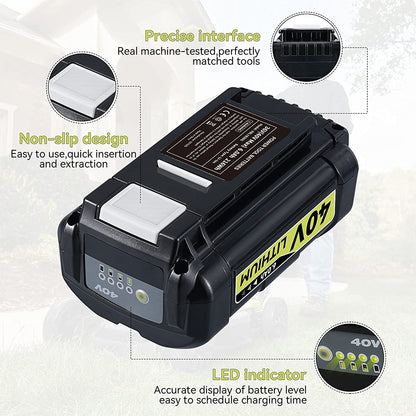 Clearance | 8.0Ah 40V/36V MAX Lithium OP4026 Battery Compatible with Ryobi 40V Battery with LED Indicator