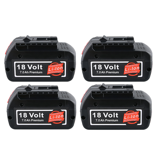 For Bosch 18V Battery 7Ah Replacement | BAT610G Batteries 4 Pack