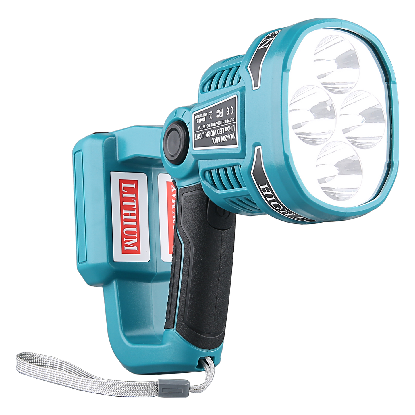 18V LXT Lithium-Ion Cordless LED Work Light Powered by Makita 18V Max LXT Lithium-Ion Battery, 12W 1120LM Jobsite Flashlight Spotlight with 110 Degree Pivoting Head and USB Port