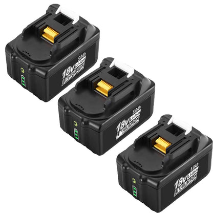 For Makita 18V Battery 5.0Ah Replacement | BL1850B Li-ion Batteries 3 Pack (LED Indicator)