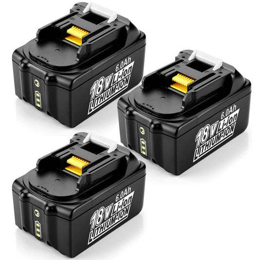 For Makita 18V Battery 6Ah Replacement | BL1860B Li-ion Batteries 3 Pack (LED Indicator)