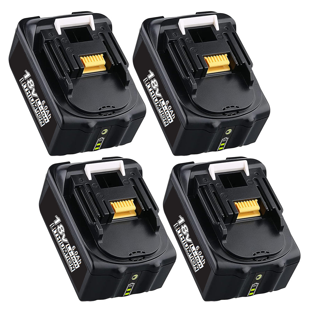 For Makita 18V Battery 6Ah Replacement | BL1860B Li-ion Batteries 4 Pack (LED Indicator)