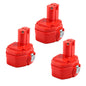 For Makita 14.4V Battery 4.8Ah Replacement | PA14 Battery 3 Pack Red