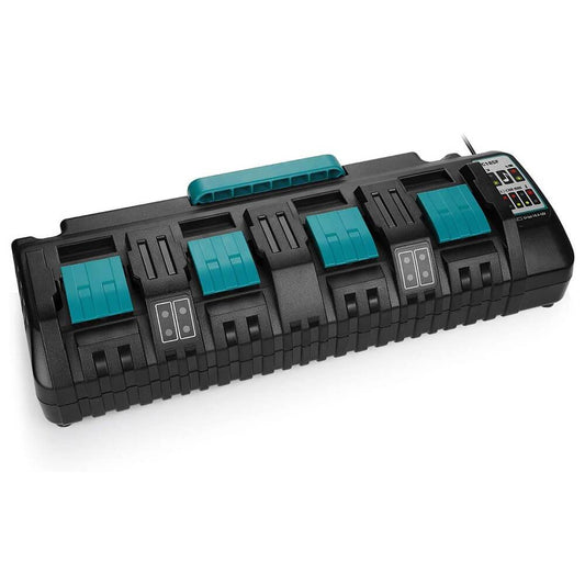 Clearance | 4-Port 18V Lithium-Ion Charger DC18SF For Makita 14.4V-18V Lithium Battery BL1890B BL1860 BL1850B BL1430