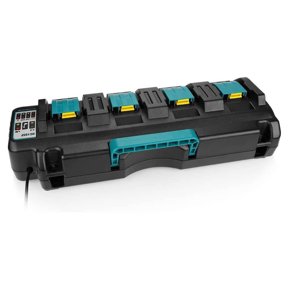 Clearance | 4-Port 18V Lithium-Ion Charger DC18SF For Makita 14.4V-18V Lithium Battery BL1890B BL1860 BL1850B BL1430