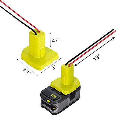 Power Wheel Adapter for Ryobi 18V Battery, Power Connector for Rc Car, 14 Gauge Robotics, Rc Truck, DIY, Work for Ryobi 18V P108 P107 P102 P100 Li-ion & Ni-Cd Battery